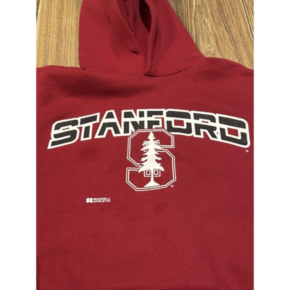 Vintage Russell Athletic Stanford University Red Pullover Hoodie XL (READ!) - Picture 3 of 9